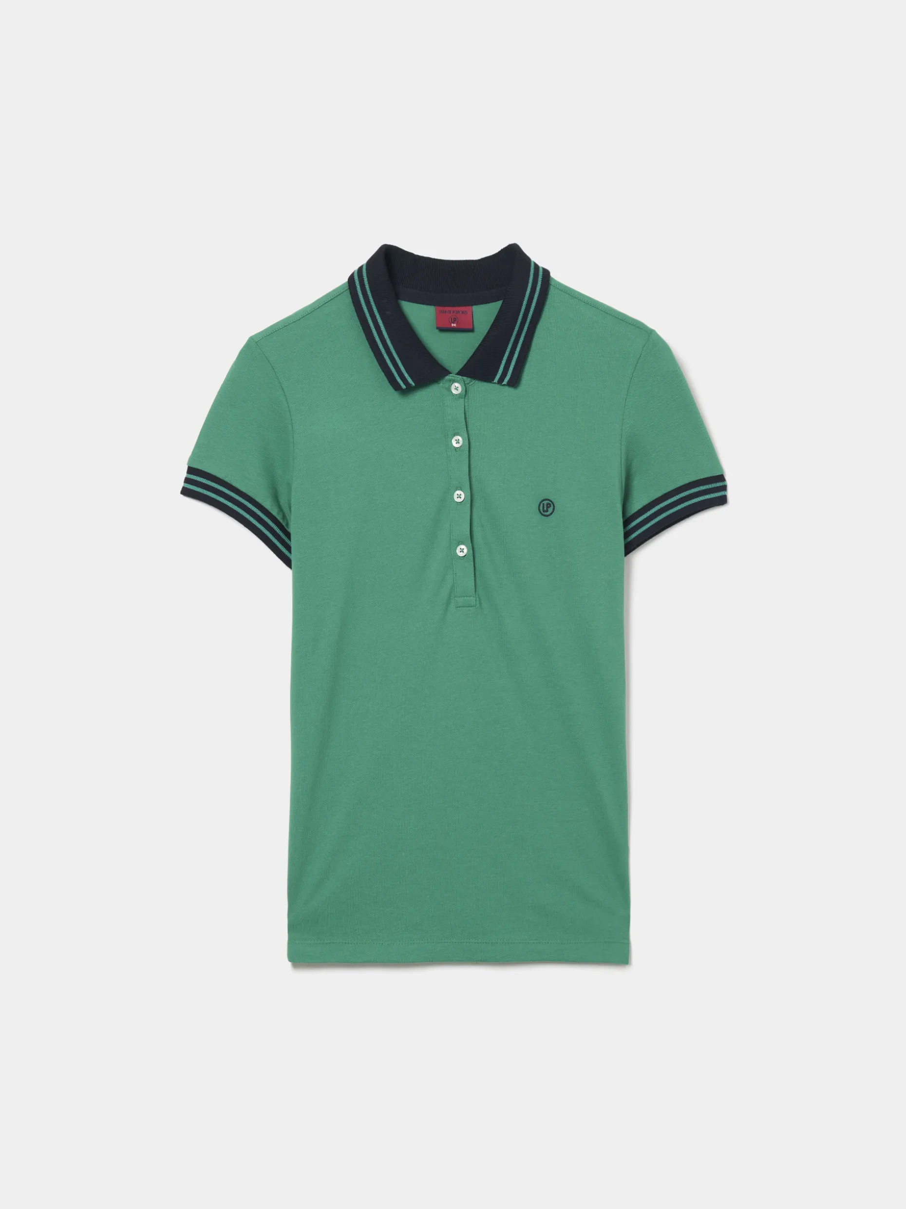Polo piqué bicolor em algodão|LION OF PORCHES Clearance