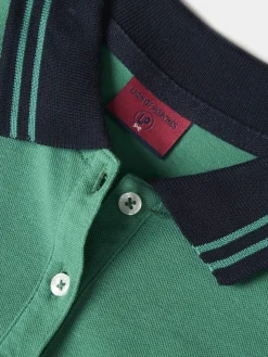 Polo piqué bicolor em algodão|LION OF PORCHES Clearance