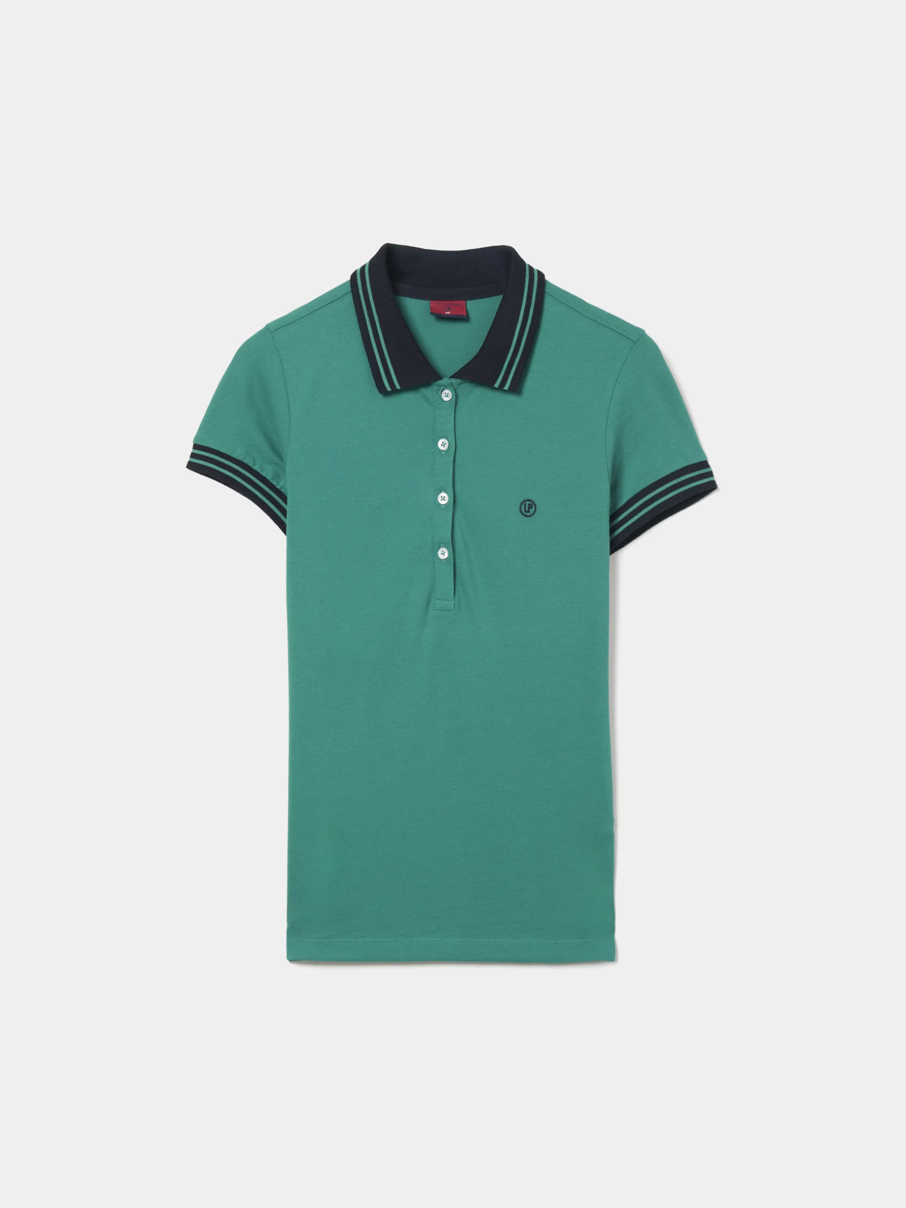 Polo piqué bicolor em algodão|LION OF PORCHES Best