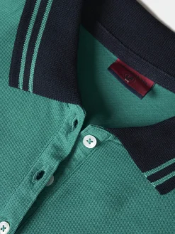 Polo piqué bicolor em algodão|LION OF PORCHES Best