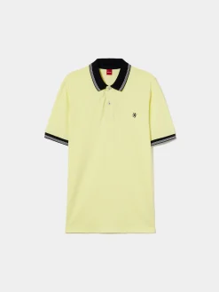 Polo piqué com riscas a contraste|LION OF PORCHES Best Sale