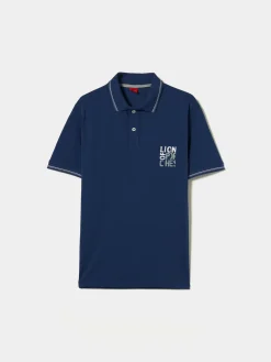 Polo piqué de algodão|LION OF PORCHES Outlet