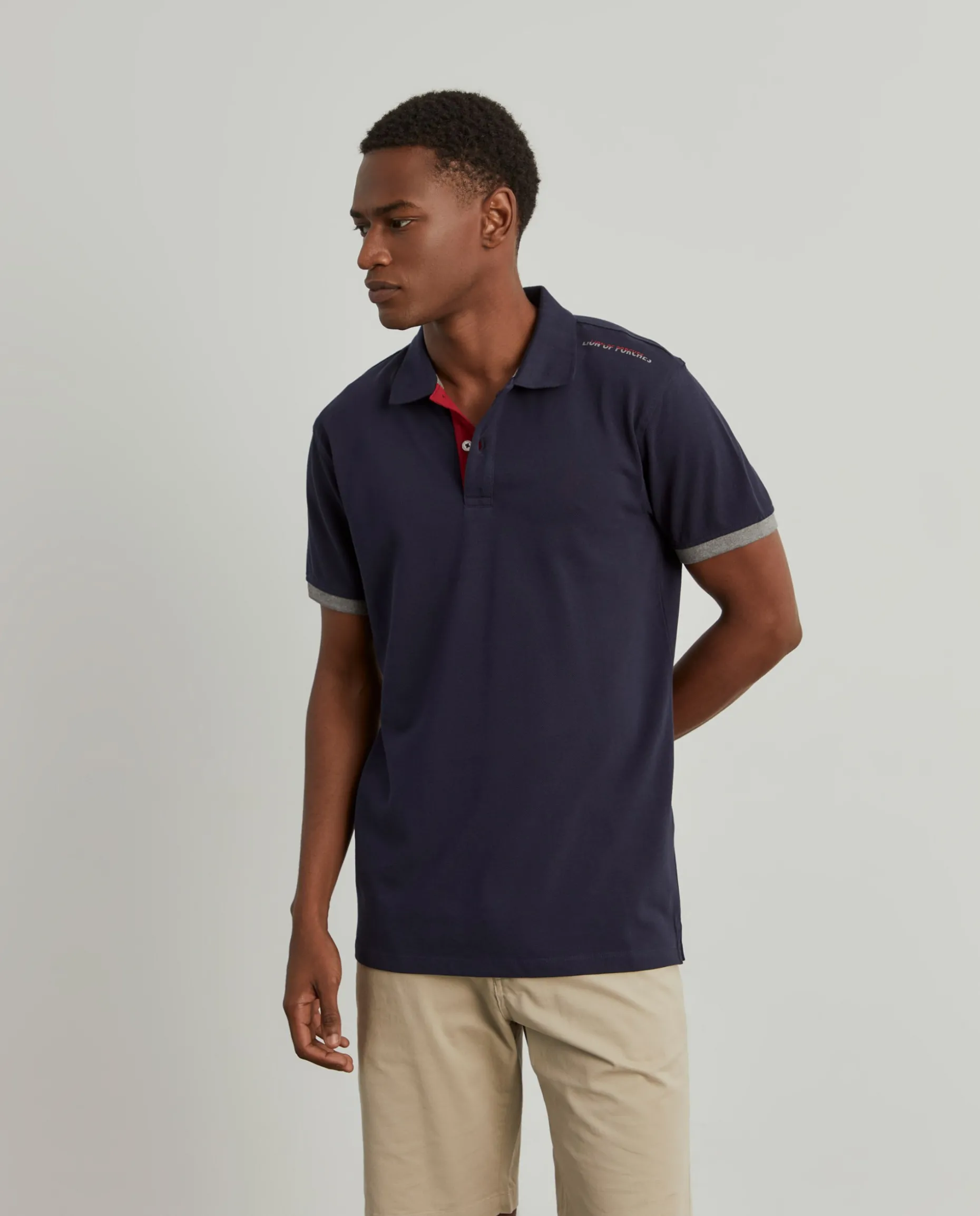 Polo piqué em algodão|LION OF PORCHES Hot