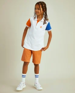 Polo piqué em algodão tricolor|LION OF PORCHES Discount