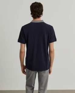 Polo piqué sem botões gola em contraste|LION OF PORCHES Best Sale