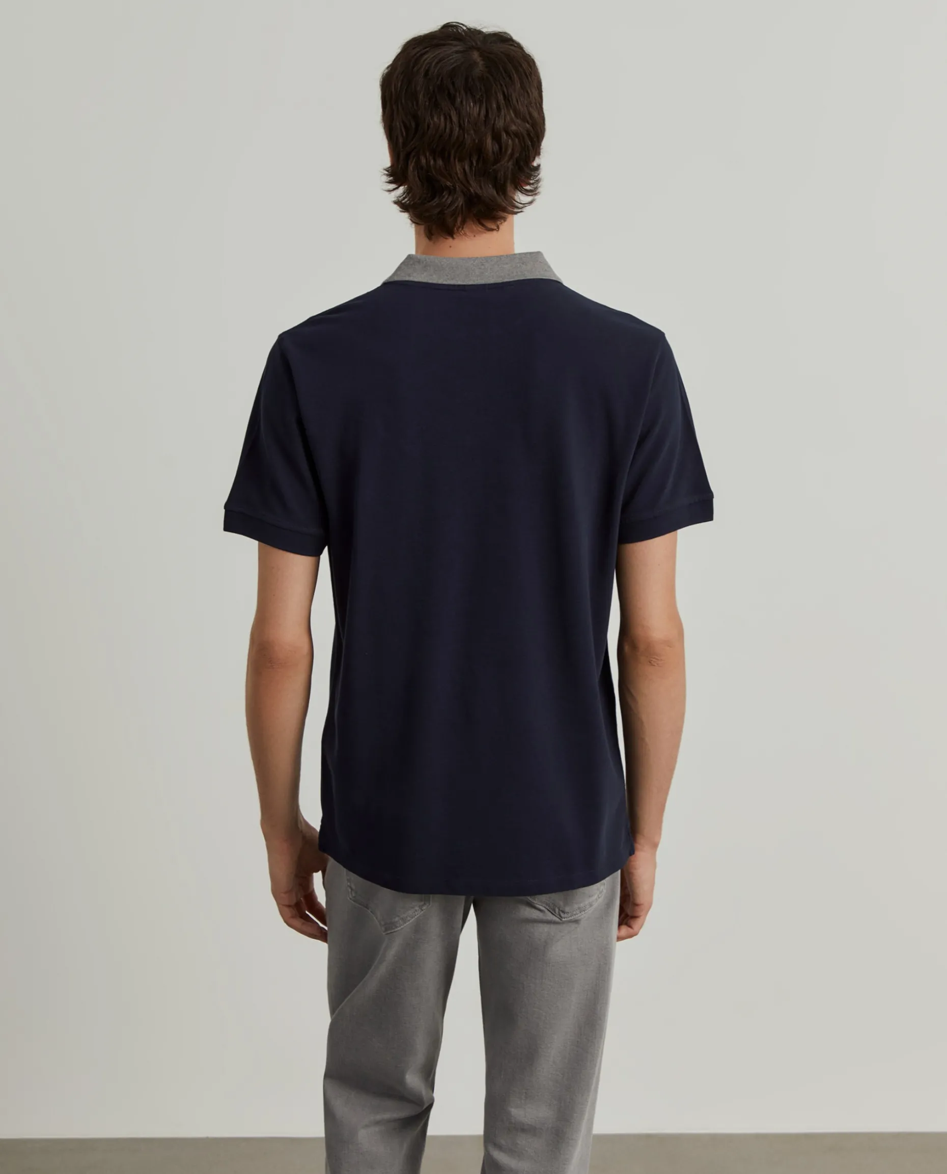 Polo piqué sem botões gola em contraste|LION OF PORCHES Best Sale