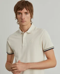 Polo piqué slim fit com riscas|LION OF PORCHES Shop