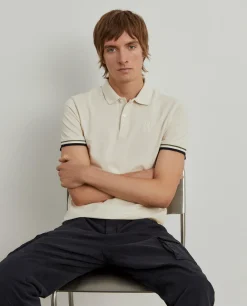 Polo piqué slim fit com riscas|LION OF PORCHES Shop