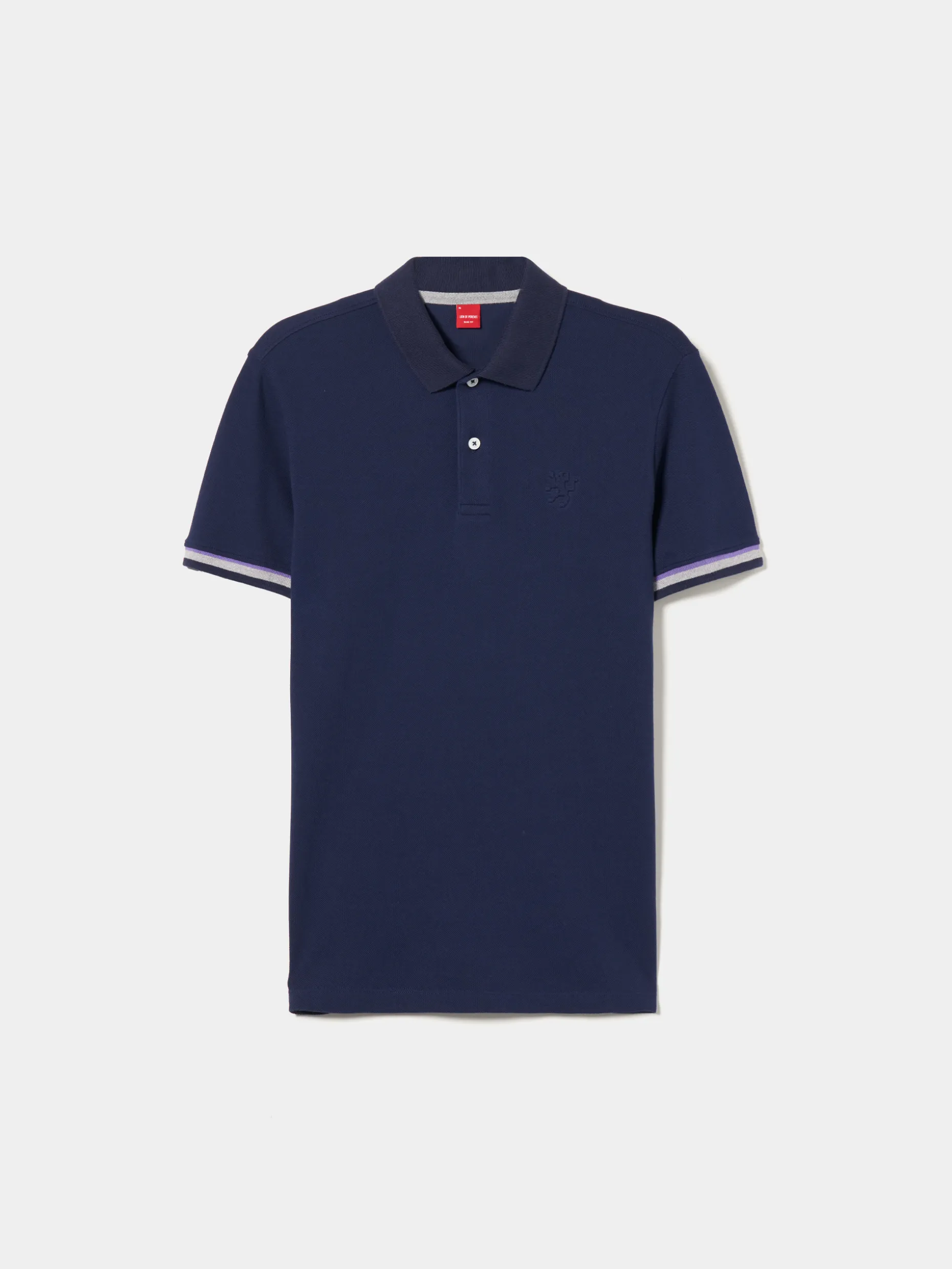 Polo piqué slim fit com riscas|LION OF PORCHES Fashion