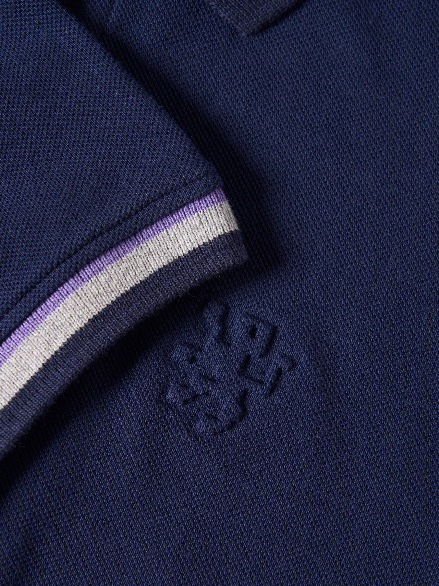 Polo piqué slim fit com riscas|LION OF PORCHES Fashion