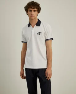 Polo piqué slim fit em algodão|LION OF PORCHES Store