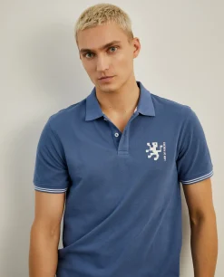 Polo piqué slim fit em algodão|LION OF PORCHES Discount