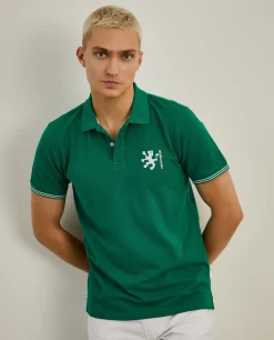 Polo piqué slim fit em algodão|LION OF PORCHES Hot