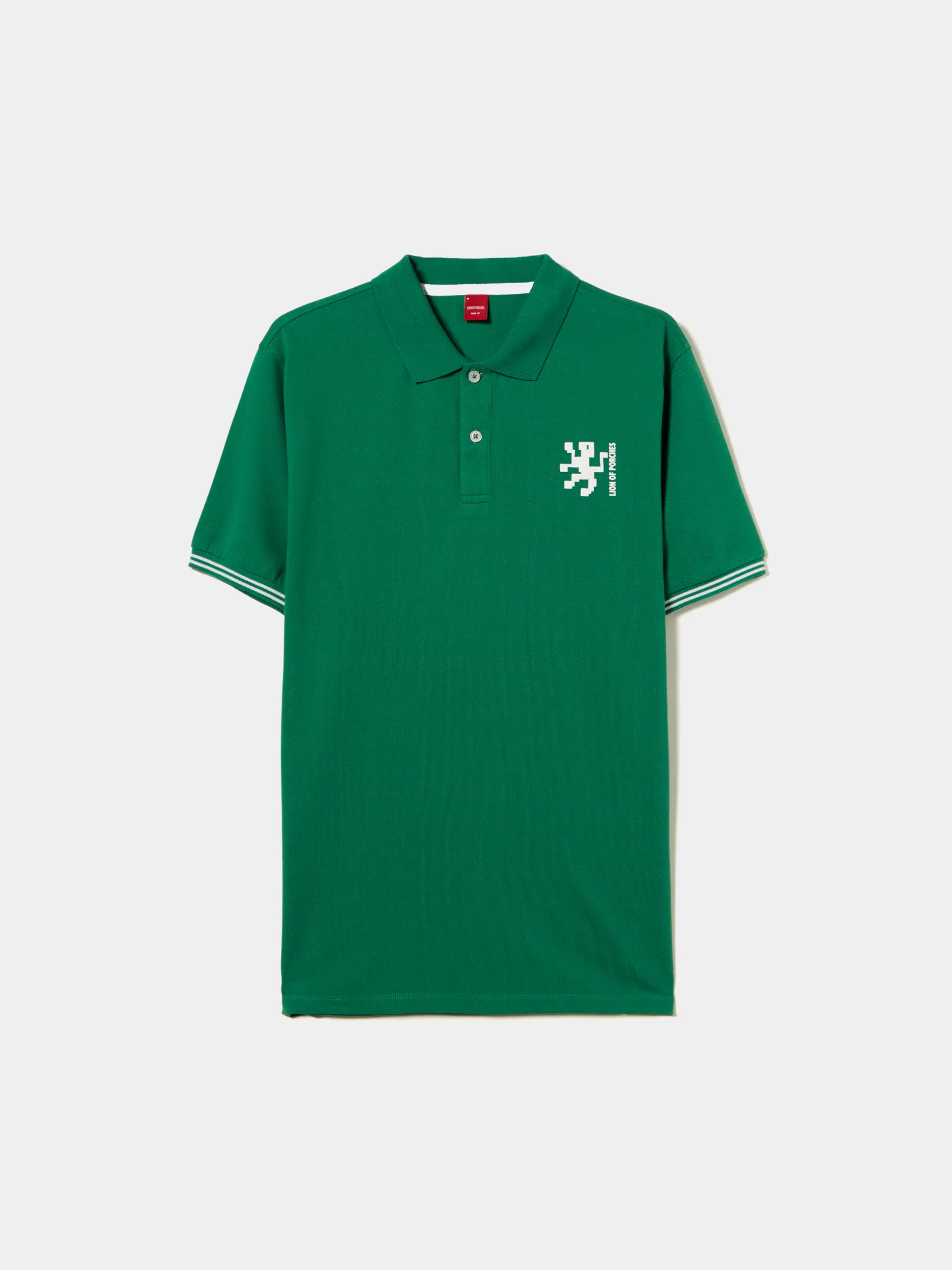 Polo piqué slim fit em algodão|LION OF PORCHES Hot