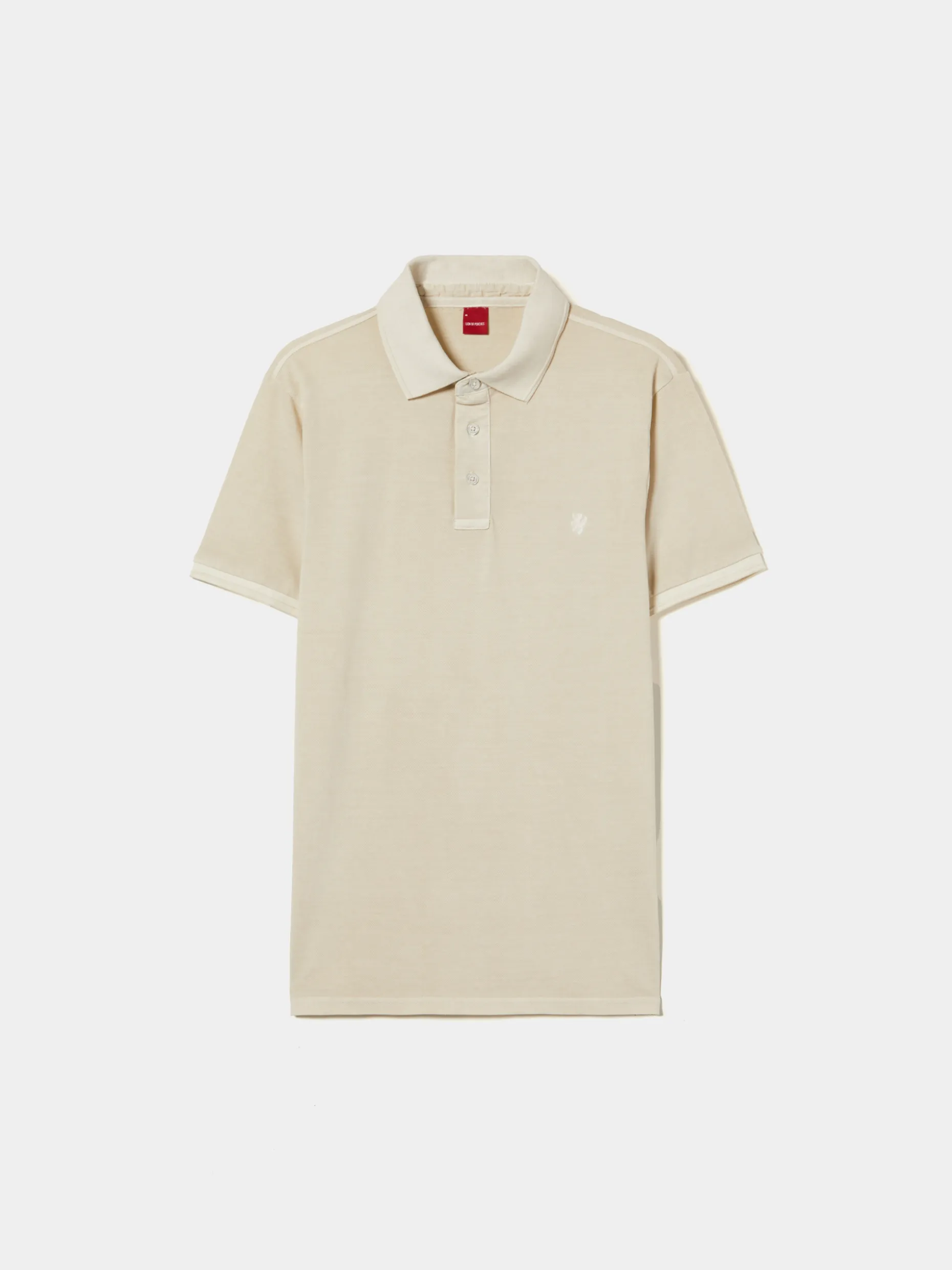 Polo piqué slim fit garment dye|LION OF PORCHES Cheap