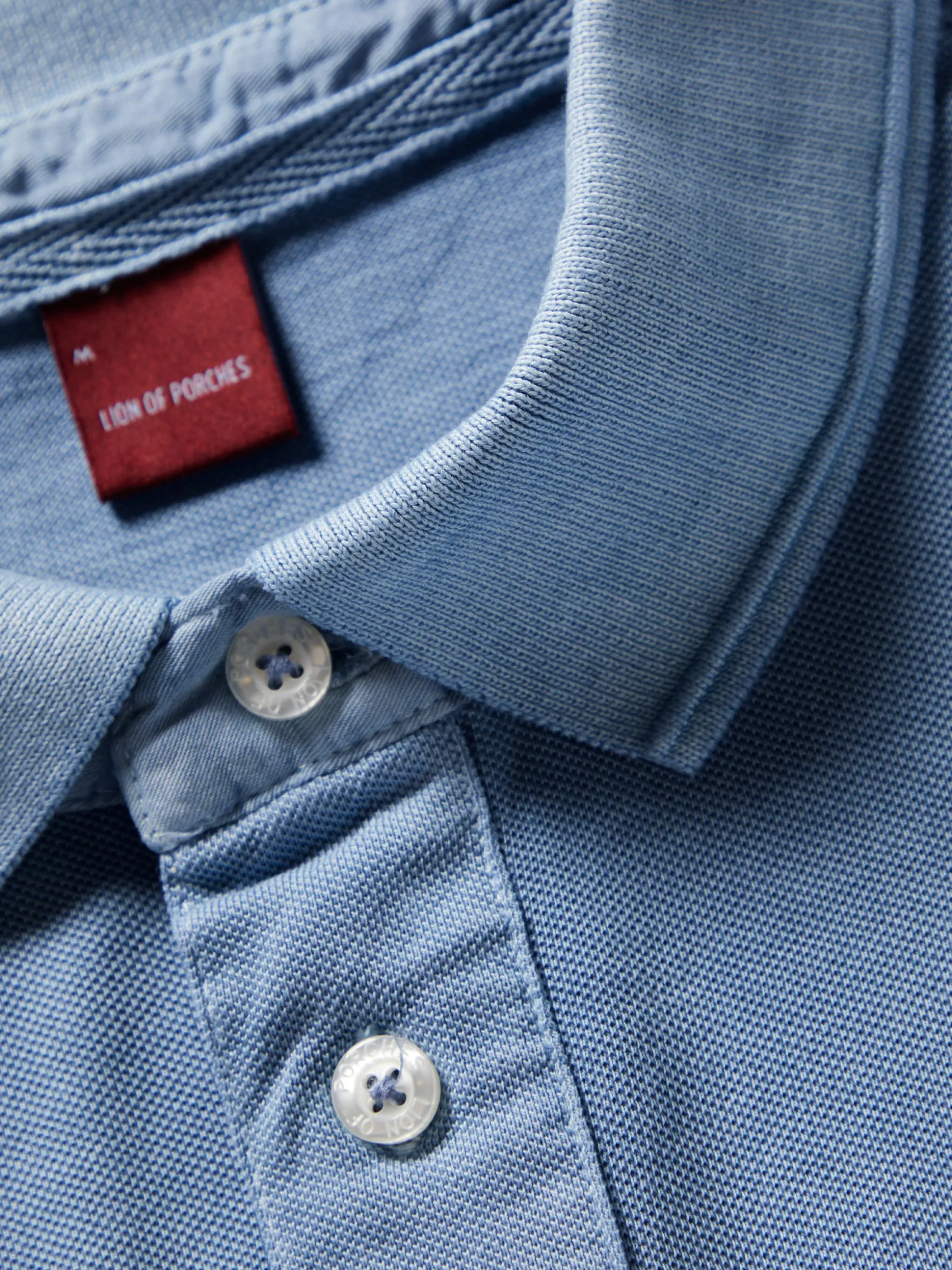 Polo piqué slim fit garment dye|LION OF PORCHES Hot