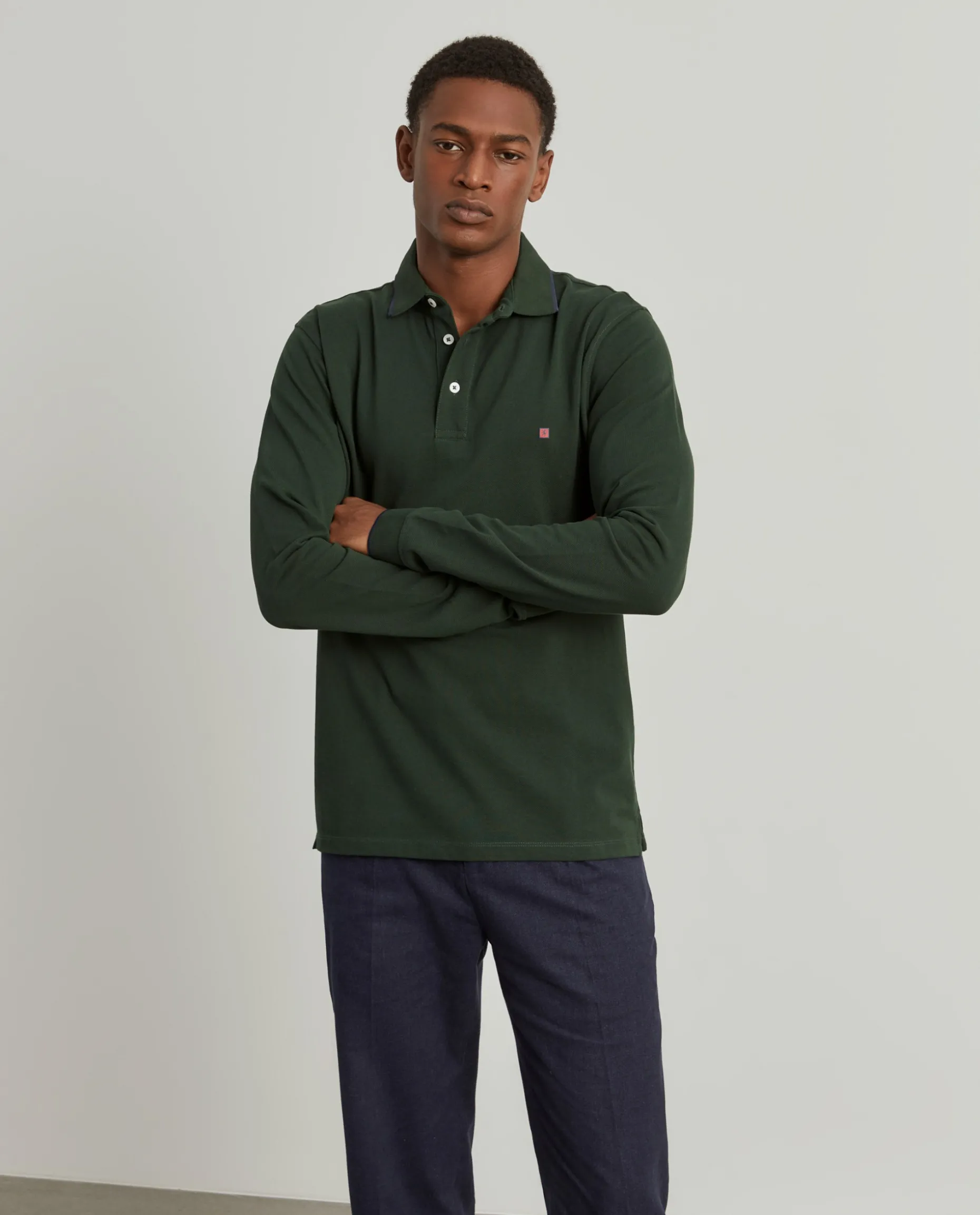 Polo piqué slim fit manga comprida|LION OF PORCHES Fashion