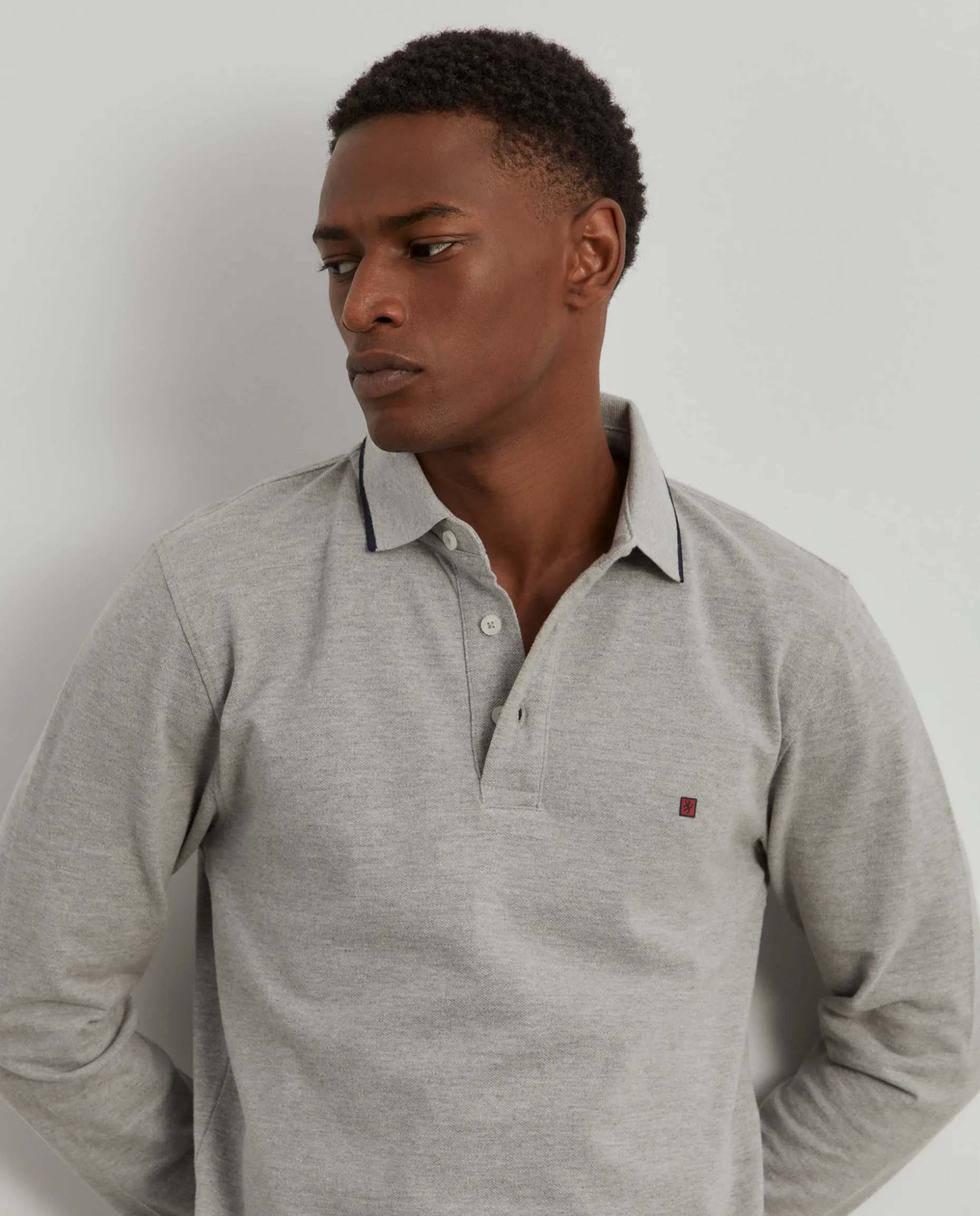 Polo piqué slim fit manga comprida|LION OF PORCHES Shop