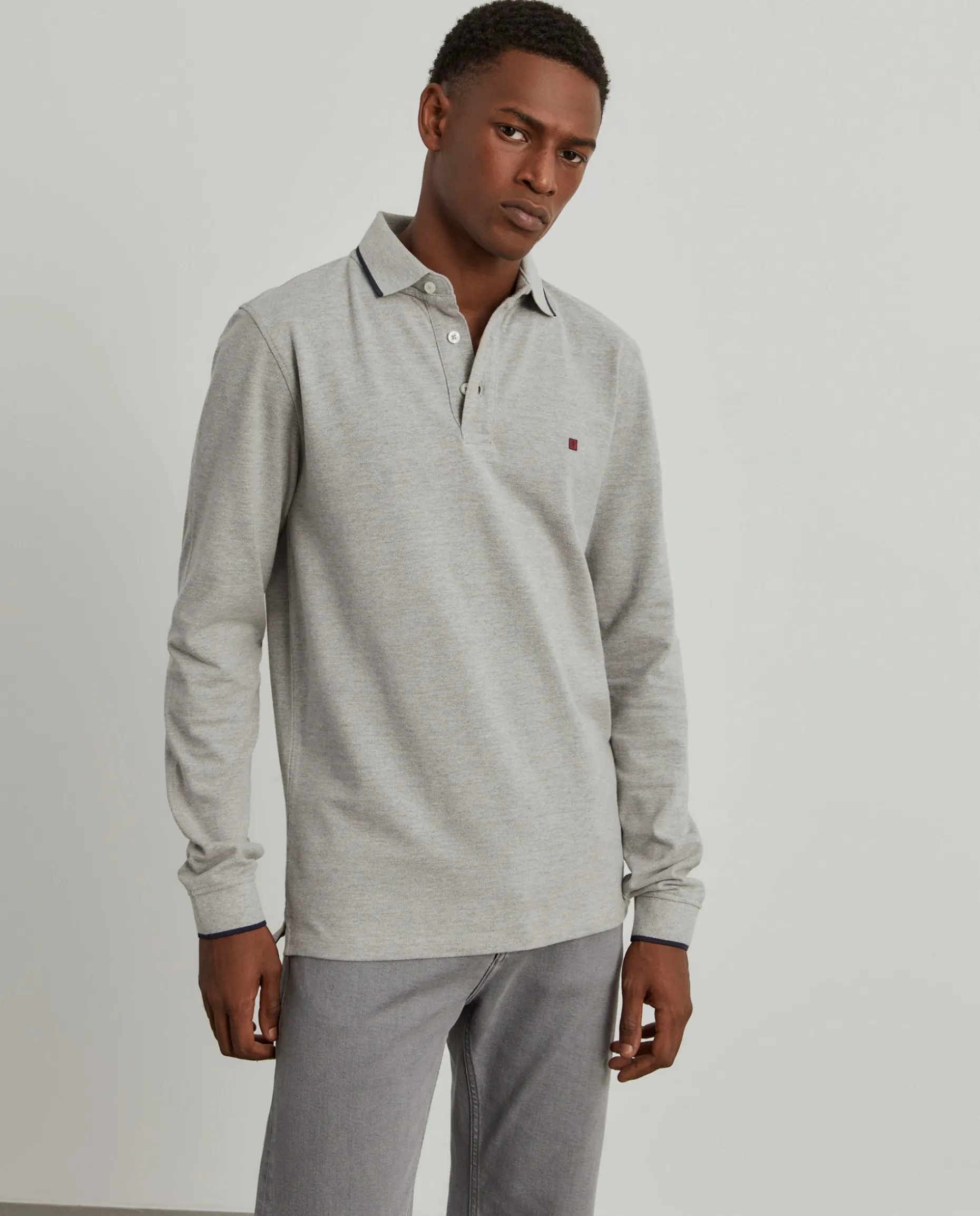Polo piqué slim fit manga comprida|LION OF PORCHES Shop