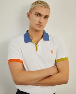 Polo piqué slim fit multicolor|LION OF PORCHES Hot