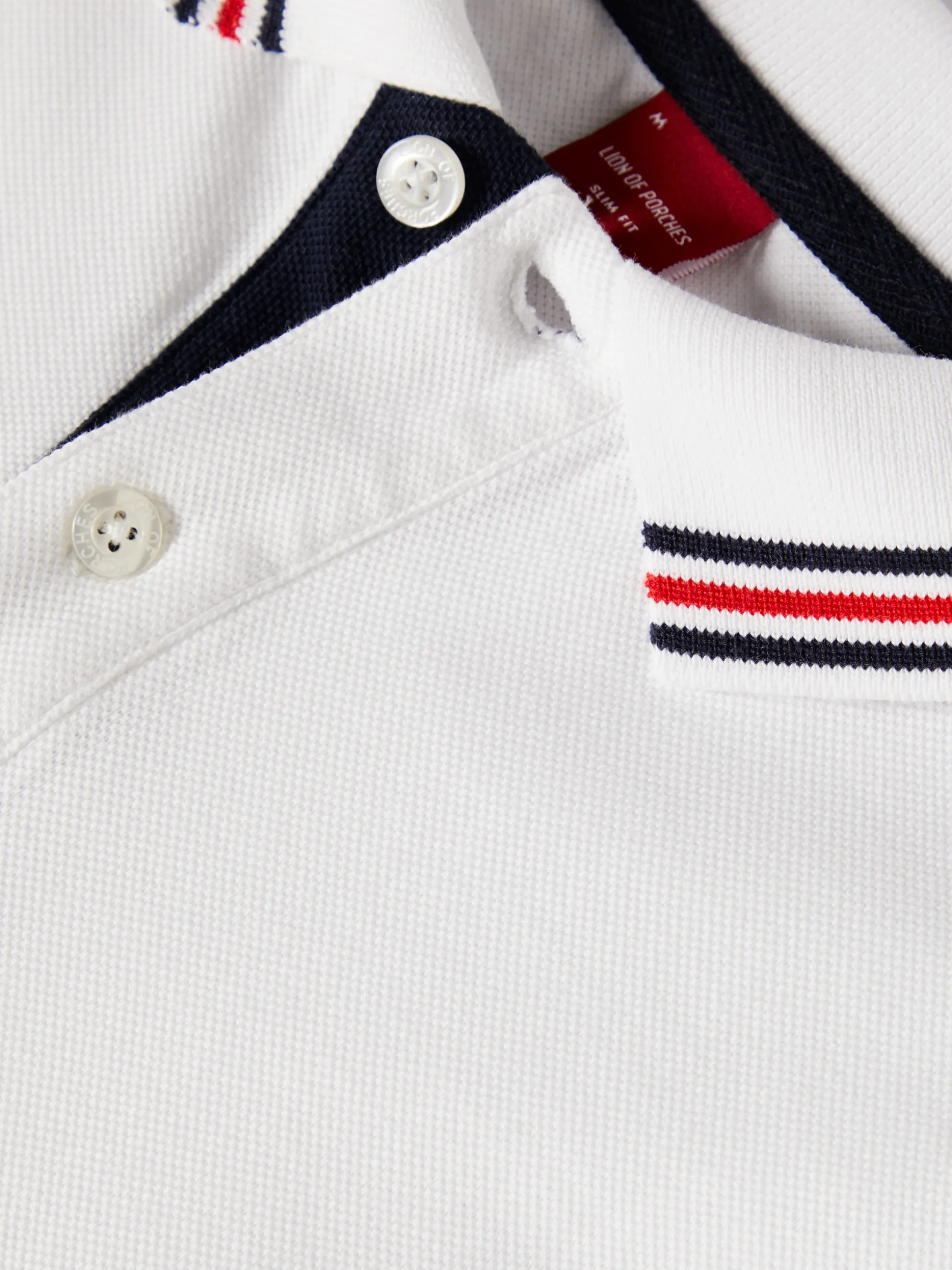Polo piqué slim fit tricolor|LION OF PORCHES Cheap