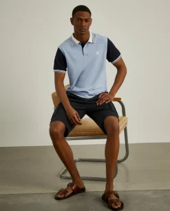 Polo piqué slim fit tricolor|LION OF PORCHES New