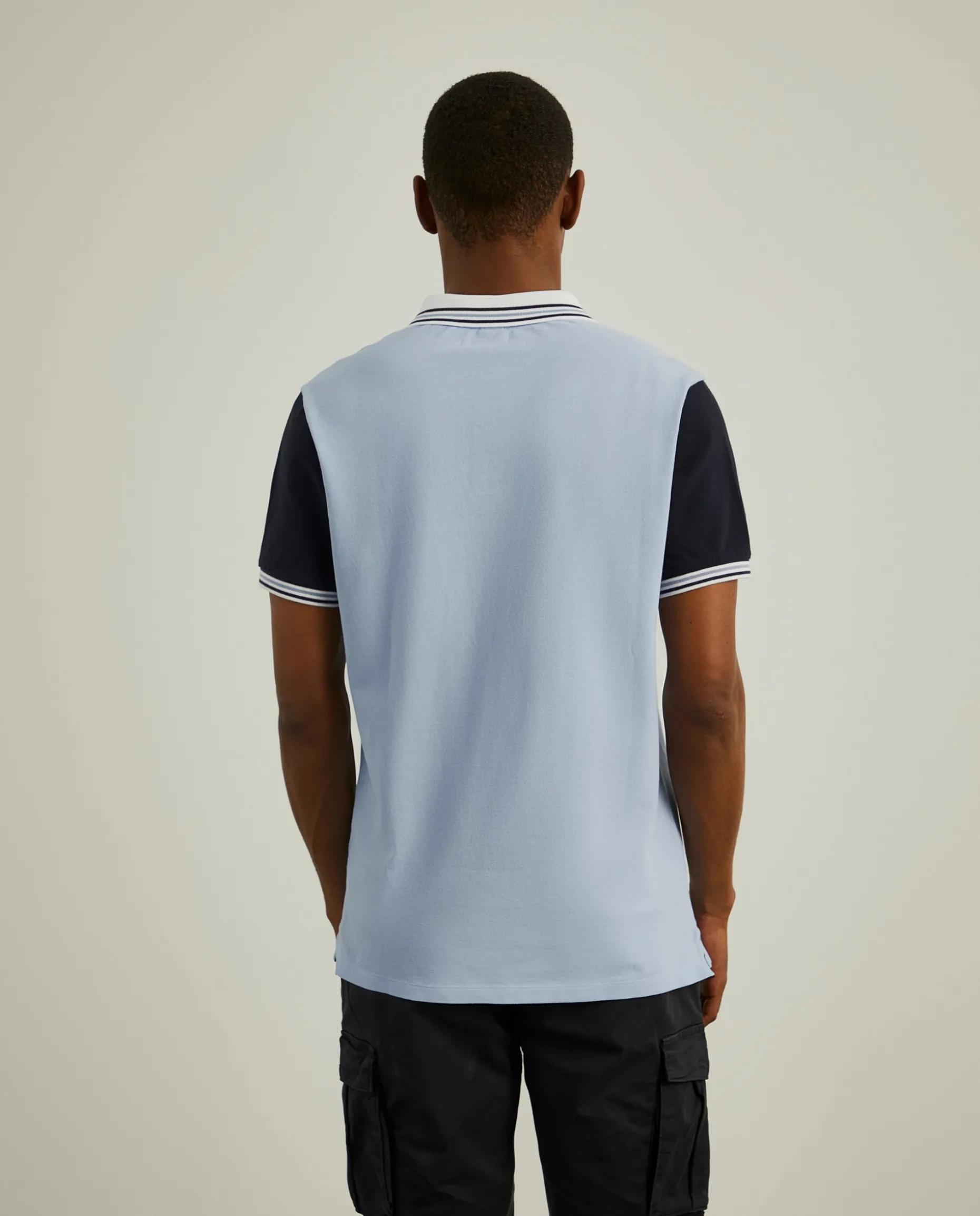 Polo piqué slim fit tricolor|LION OF PORCHES New