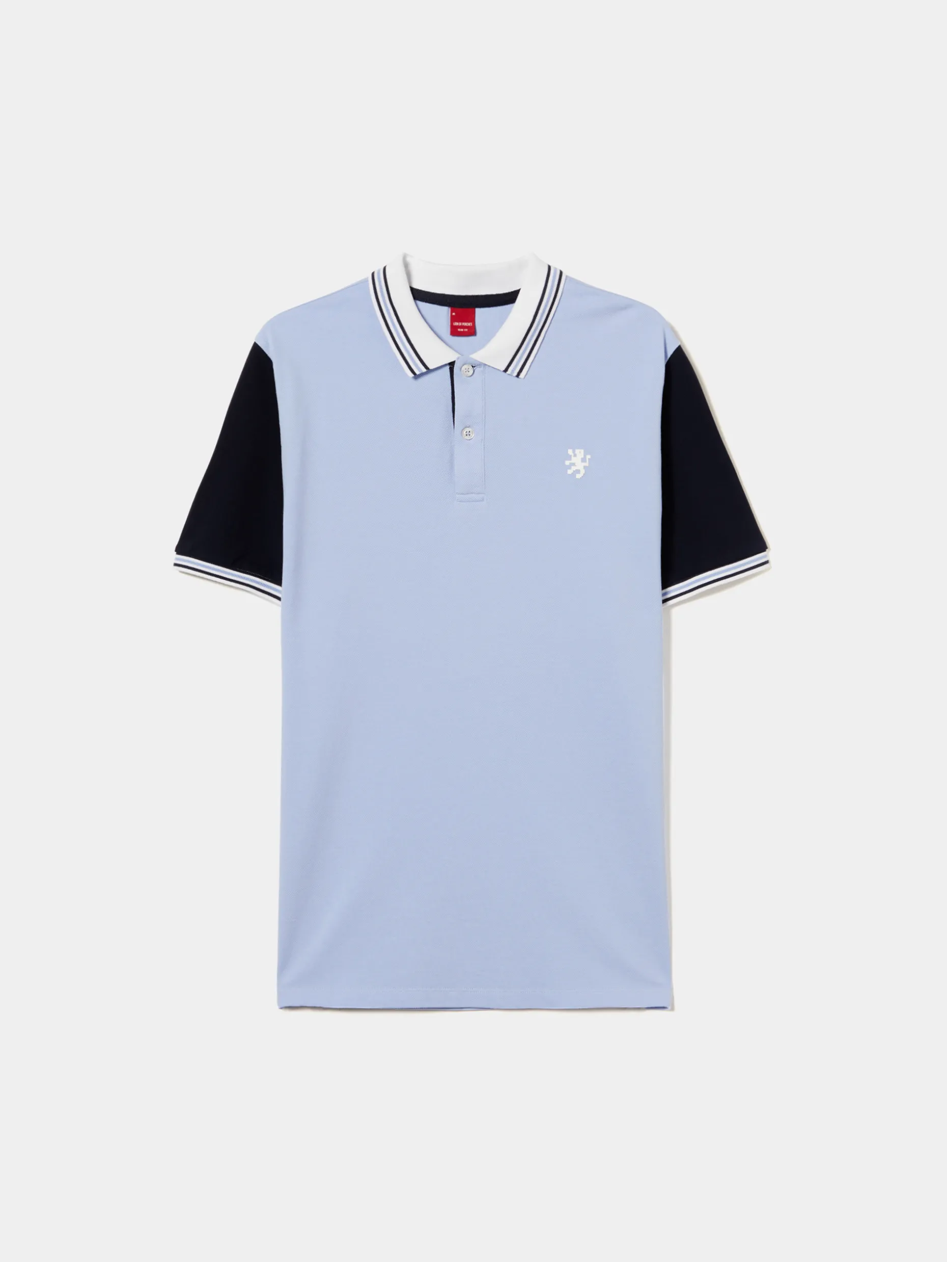 Polo piqué slim fit tricolor|LION OF PORCHES New