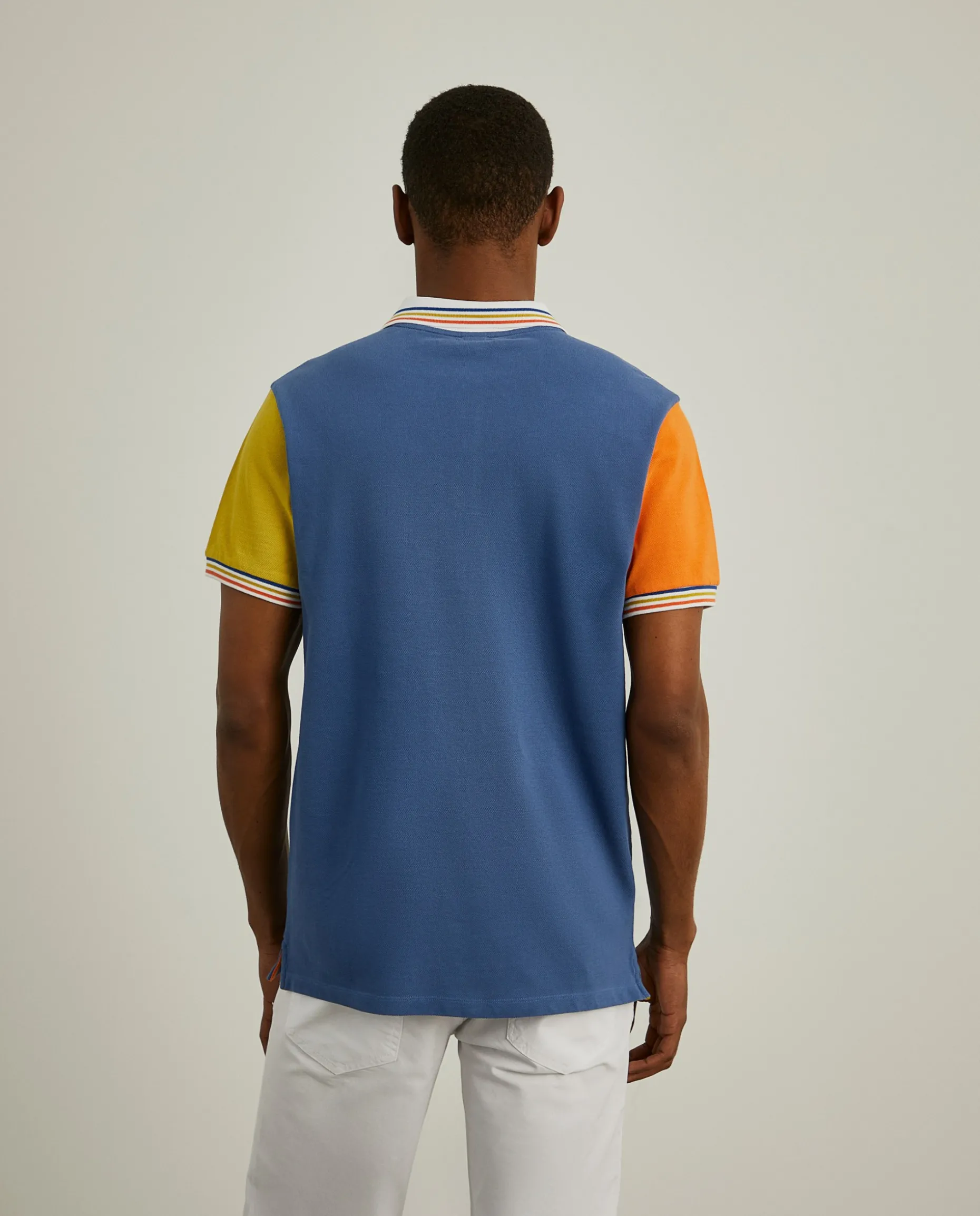 Polo piqué slim fit tricolor|LION OF PORCHES Cheap