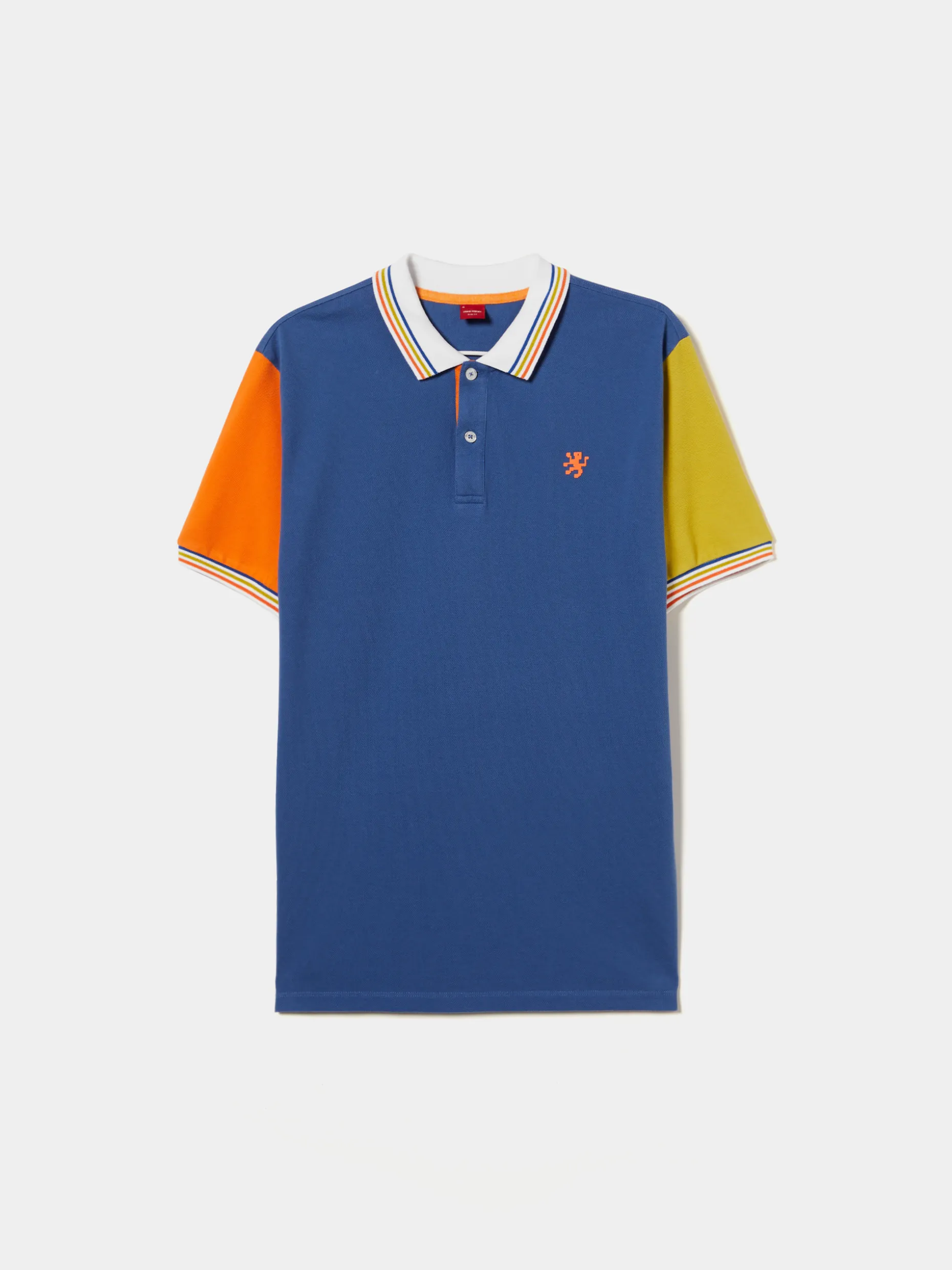 Polo piqué slim fit tricolor|LION OF PORCHES Cheap