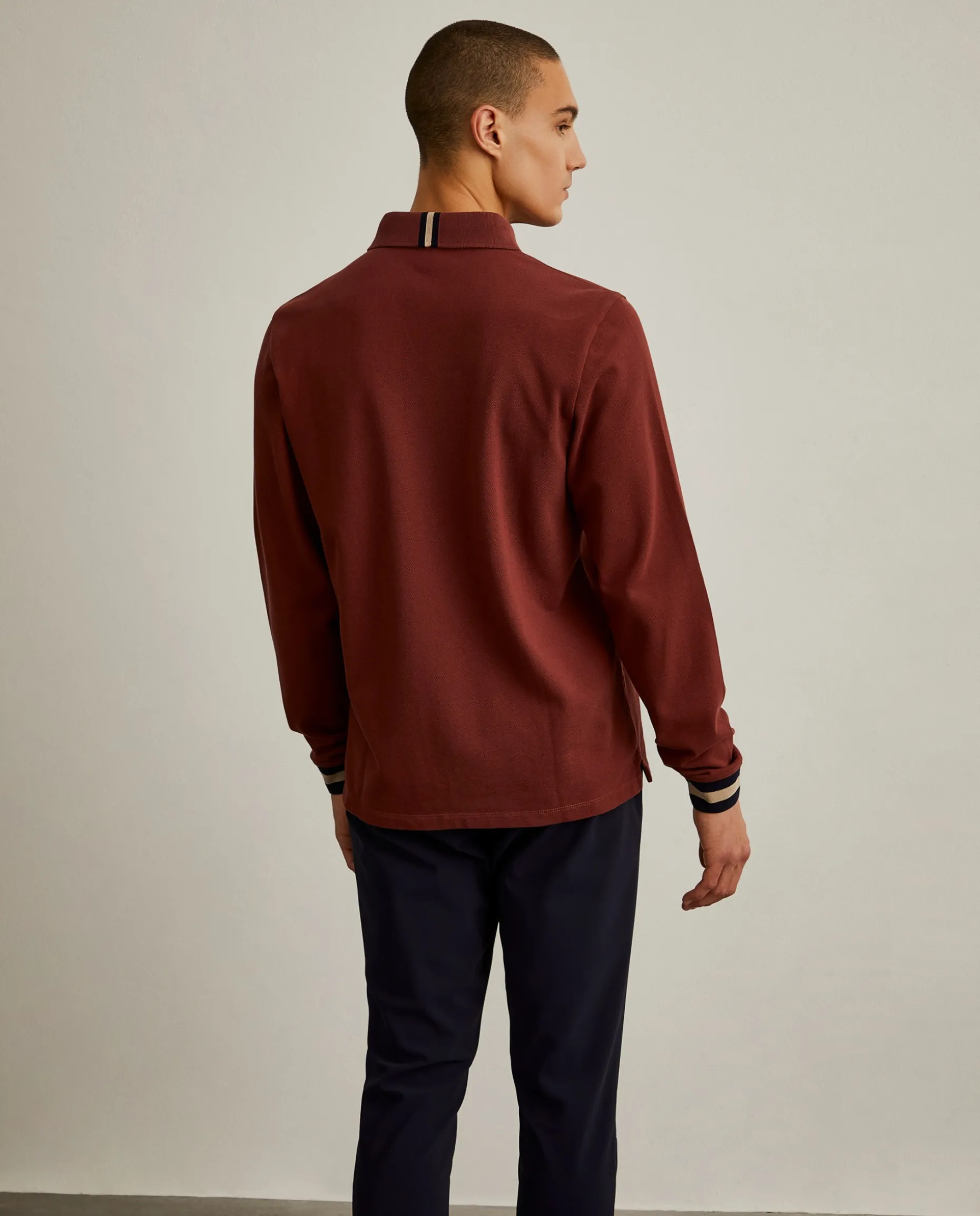 Polo regular fit de manga comprida|LION OF PORCHES Best Sale