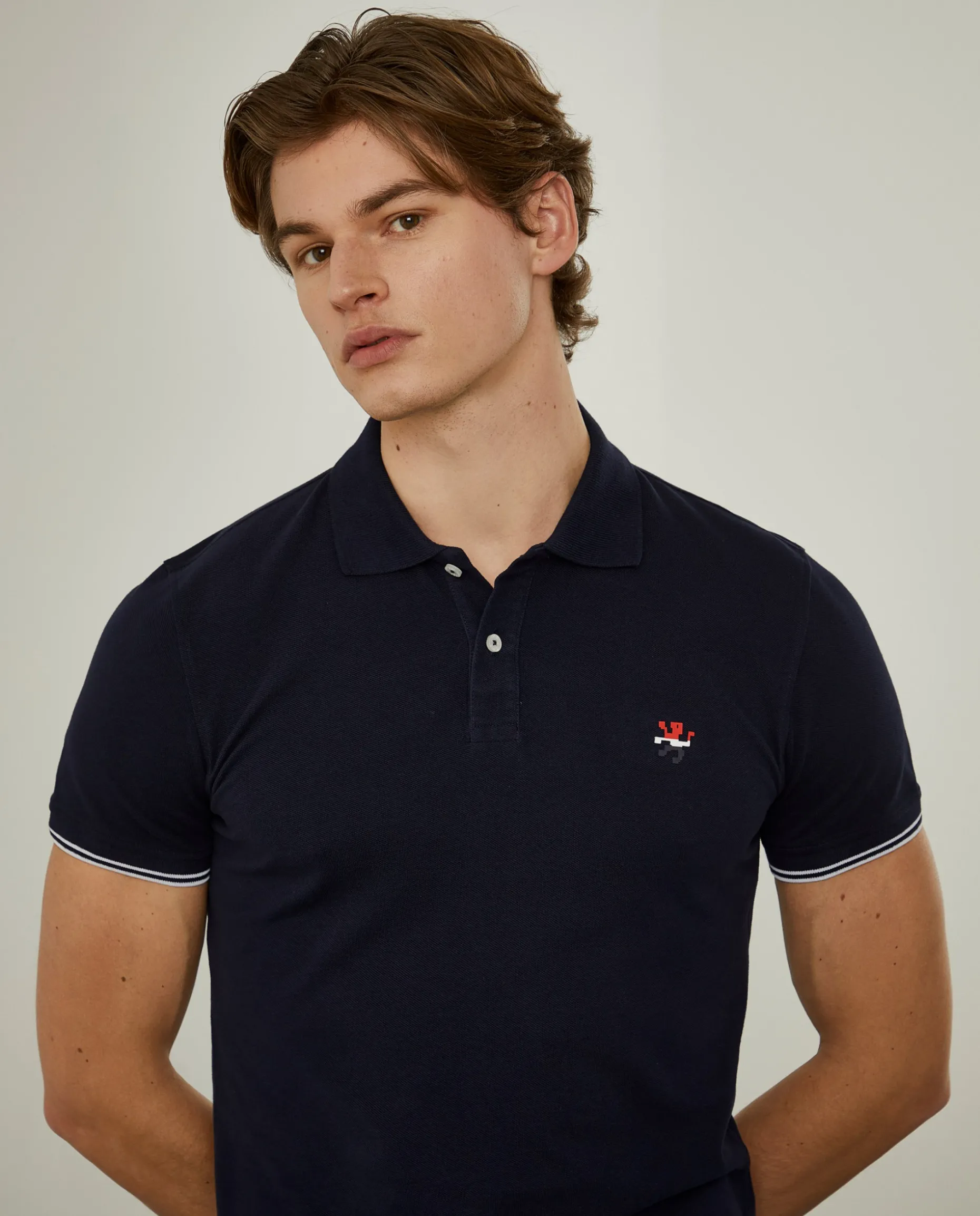 Polo slim fit 100% algodão|LION OF PORCHES Outlet