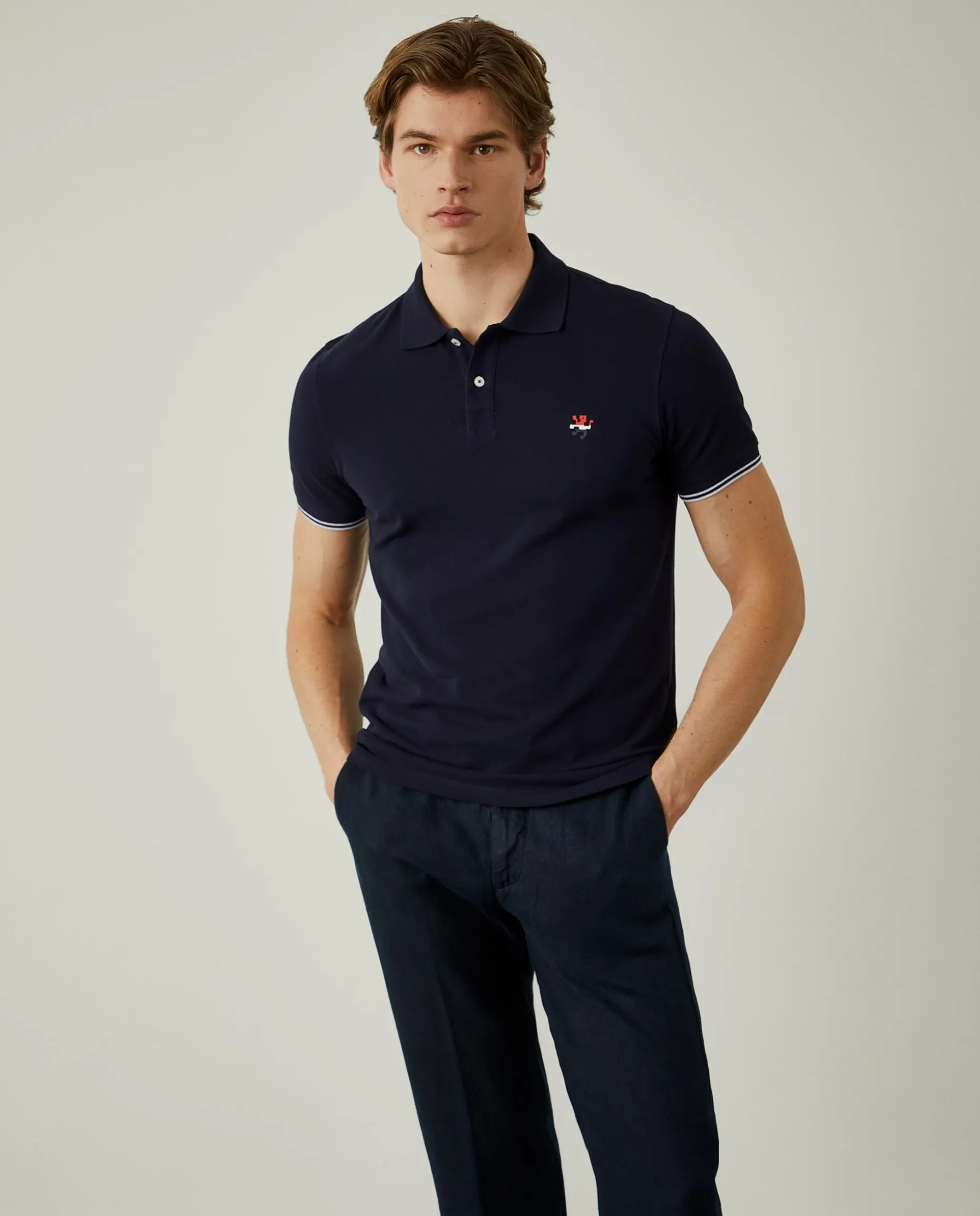 Polo slim fit 100% algodão|LION OF PORCHES Outlet