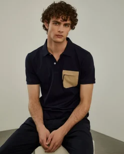 Polo slim fit com bolso em contraste|LION OF PORCHES Shop
