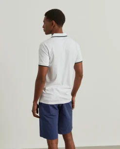 Polo slim fit com fecho e riscas|LION OF PORCHES Sale