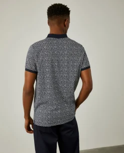 Polo slim fit com padrão de flores|LION OF PORCHES Best
