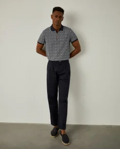 Polo slim fit com padrão de flores|LION OF PORCHES Best