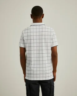 Polo slim fit com padrão quadrados|LION OF PORCHES Hot