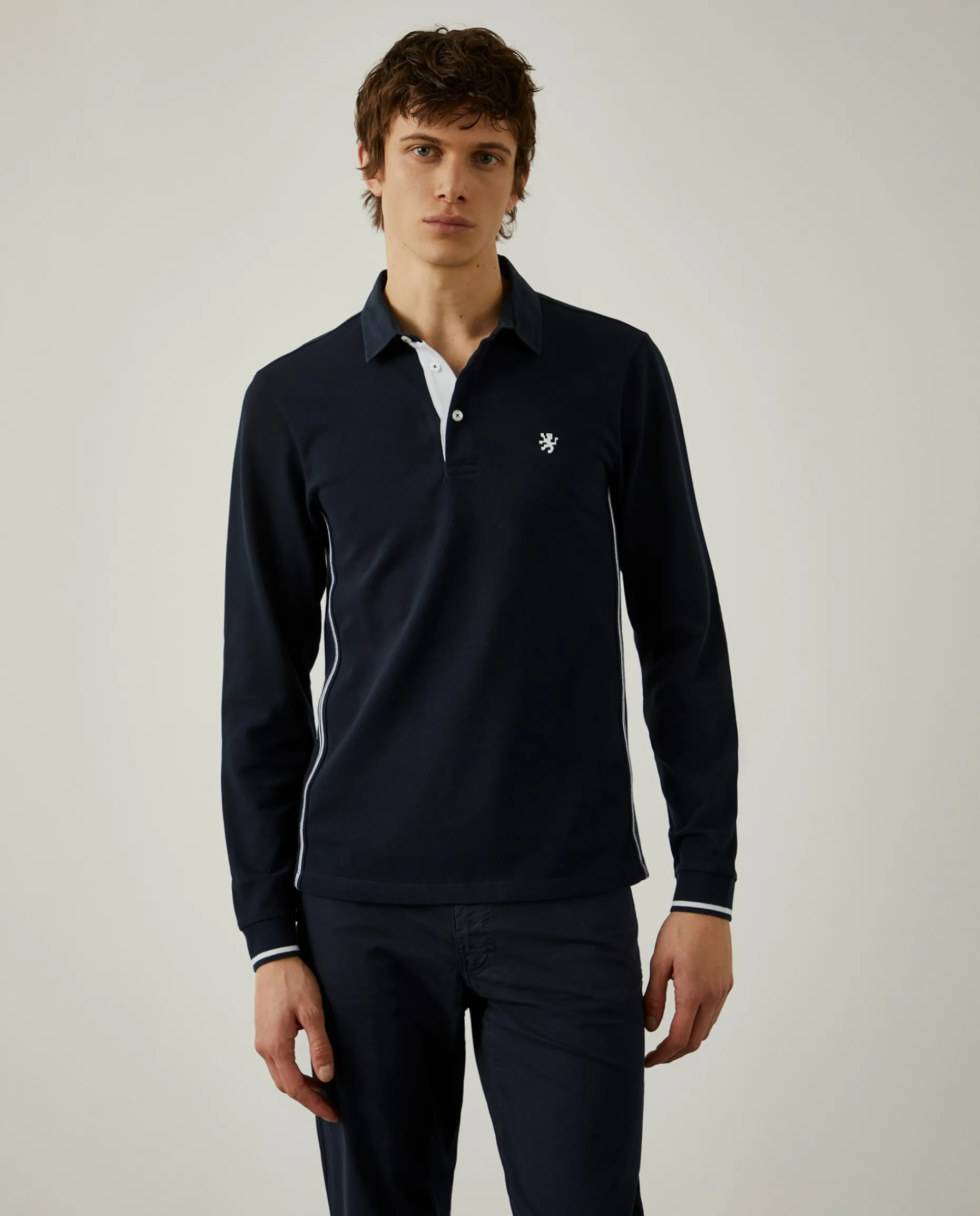 Polo slim fit de manga comprida|LION OF PORCHES New