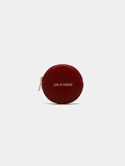 Porta-moedas circular em pele|LION OF PORCHES Store