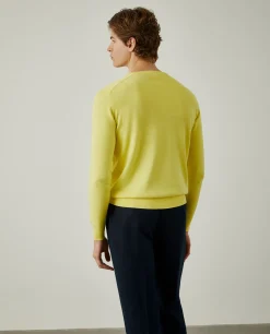 Pullover de algodão com decote em V|LION OF PORCHES New