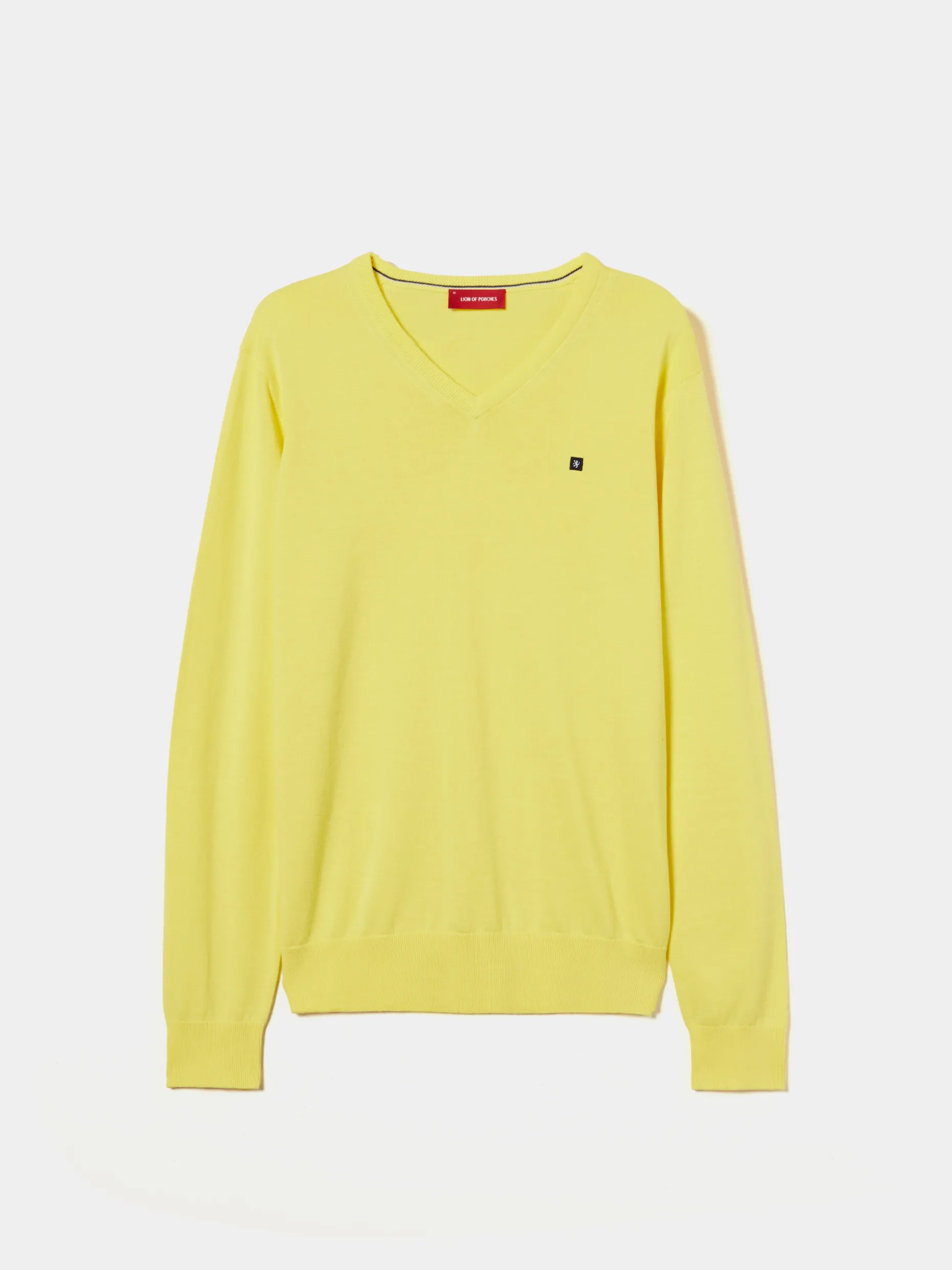 Pullover de algodão com decote em V|LION OF PORCHES New