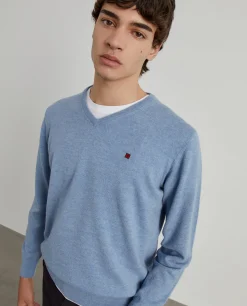 Pullover de lã decote em bico|LION OF PORCHES Best Sale