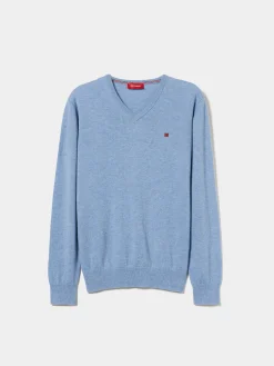 Pullover de lã decote em bico|LION OF PORCHES Best Sale