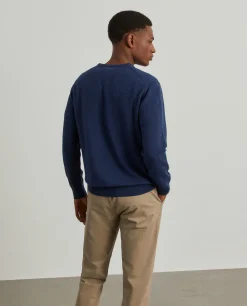 Pullover de lã decote em V|LION OF PORCHES New