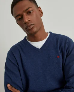 Pullover de lã decote em V|LION OF PORCHES New