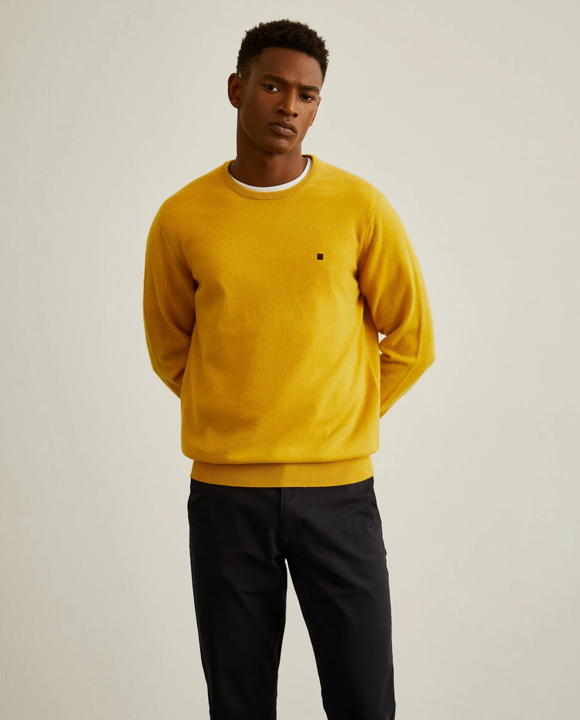 Pullover de lã gola redonda|LION OF PORCHES Best Sale