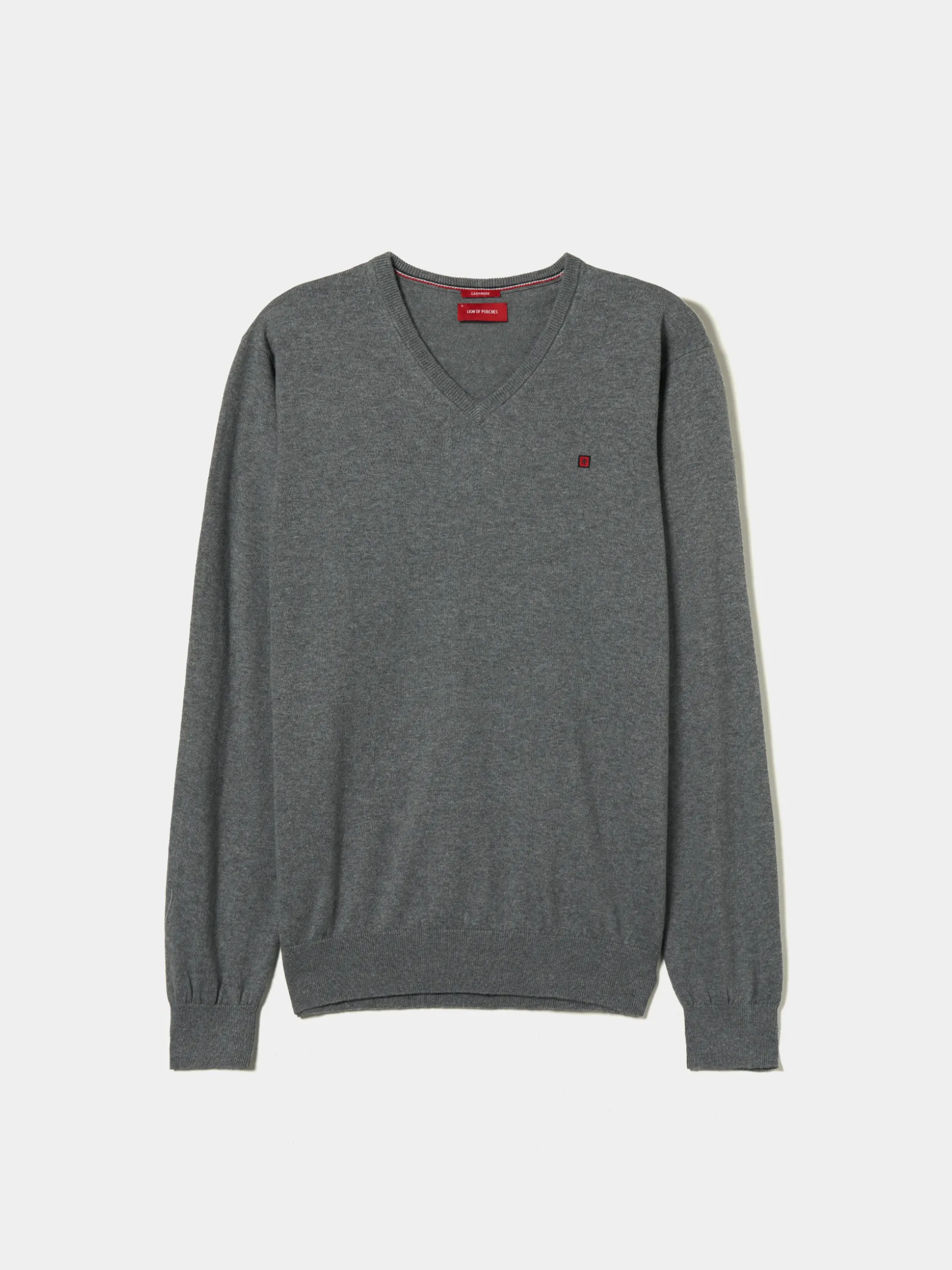 Pullover decote em V de algodão e caxemira|LION OF PORCHES Best Sale