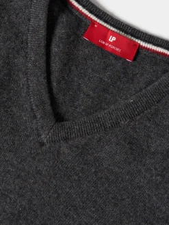 Pullover decote em V mistura de lã|LION OF PORCHES Fashion
