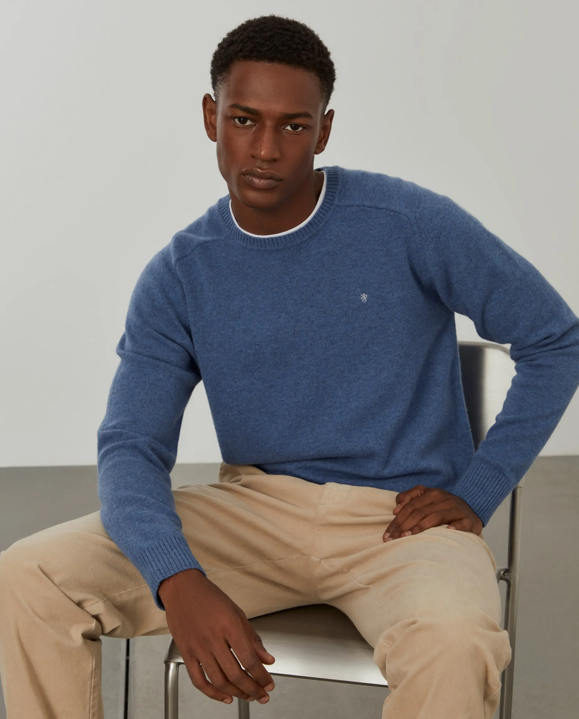 Pullover decote redondo em lã|LION OF PORCHES Flash Sale